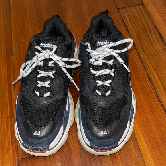 Balenciaga Triple S Black Shoes Size 11 US